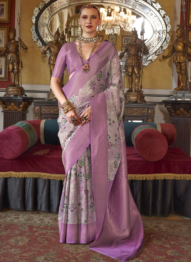 Tussar Silk Pink Traditional Wear Printed Saree